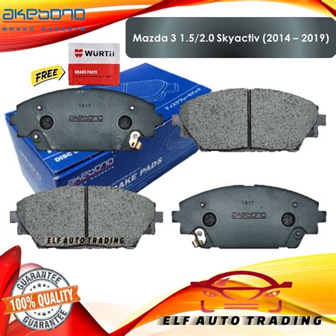 Genuine Akebono Front Brake Pads For Mazda Skyactiv