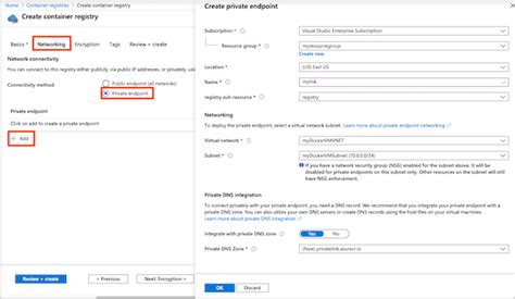 Set Up Private Endpoint With Private Link Azure Container Registry