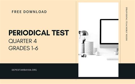 4th Periodic Test Questions With Table Of Specifications For Grade 1 6