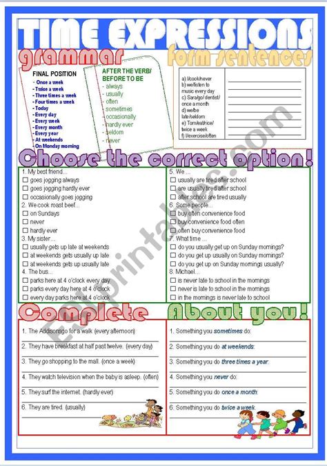 Time Expressions Esl Worksheet By Nuria08 Worksheets Library