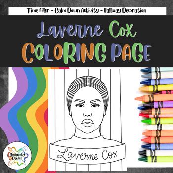 Laverne Cox Coloring Page (LGBTQ, LGBT Activism, Pride Month) | TPT