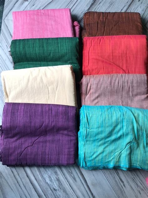 Plain Slub Cotton Fabric Plain Solids Multicolour At Rs Meter In