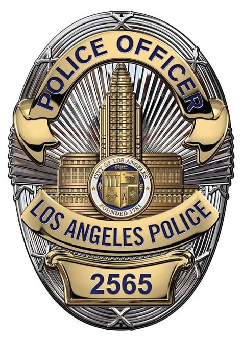 Los Angeles (Police Officer) Badge all Metal Sign with your Badge ...