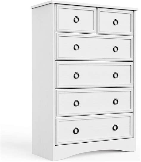 Lghm Modern 6 Drawer Tall Dresser High Big Storage Cabinet For Bedroom Living Room White