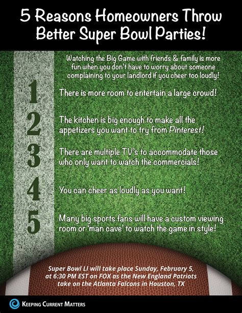 5 Reasons Homeowners Throw Better Super Bowl Parties! [INFOGRAPHIC ...