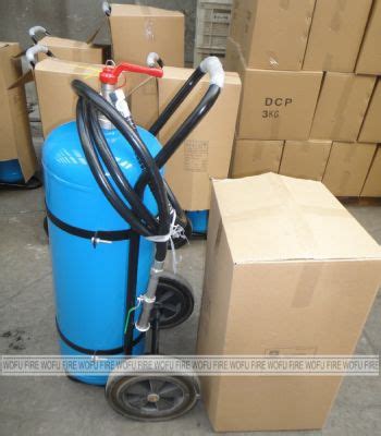 Kg Abc Blue Cylinder Trolley Abc Dry Powder Fire Extinguisher China