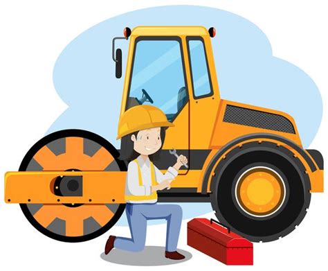 Mechanic Engineer On White Background Vector Art At Vecteezy