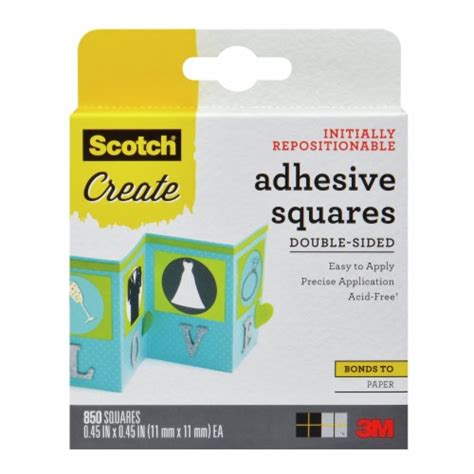 Scotch Create Double Sided Adhesive Squares Kroger