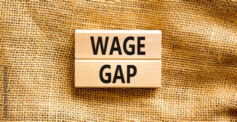 Wage Gap Symbol Concept Words Wage Gap On Wooden Blocks On A Beautiful