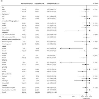 Subgroup Analysis Of Progression Free And Overall Survival A