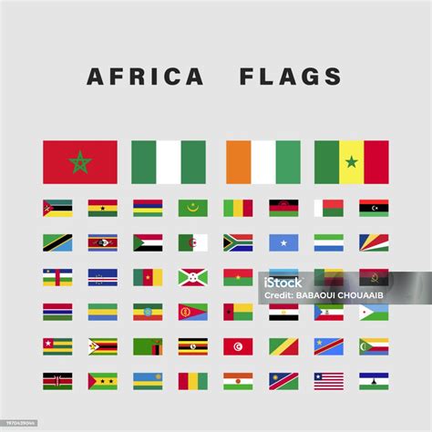 Vector Set Of Flat African Flags Stock Illustration Download Image