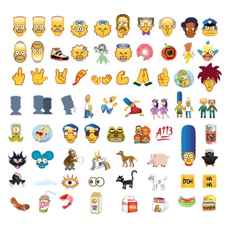 Simpsons Emoji | Emoji, World emoji day, Simpson