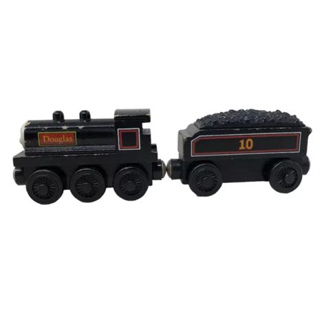 2pcs For Thomasandfriends Wooden Railway Train Tank Douglas Engine No10