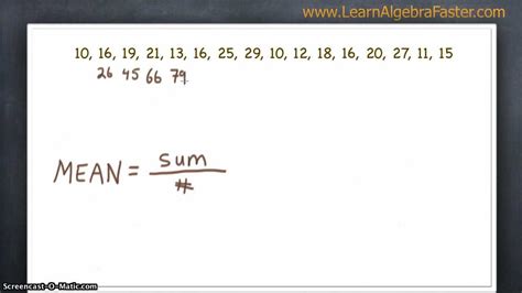 How To Find The Mean Youtube