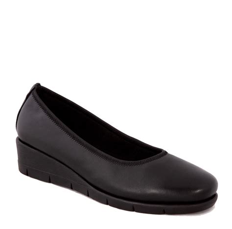 Hush Puppies Gracen Leather Ladies Black Brandz