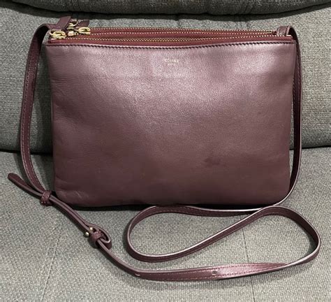 Auth Celine Trio Leather Crossbody Bag Women S Fashion Bags Wallets