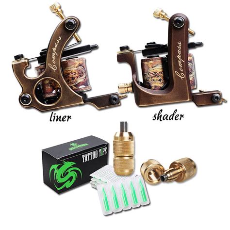 Professional Handmade Copper Tattoo Kit Machine Liner Shader Tattoo