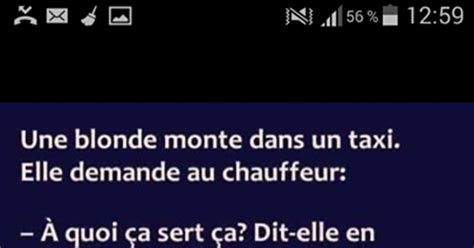 Une blonde monte dans un taxi Blagues et les meilleures images drôles