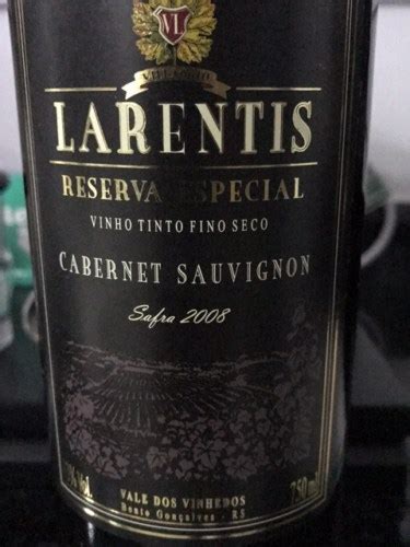 Larentis Reserva Especial Cabernet Sauvignon Vivino Brasil