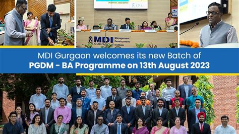 Mdi Gurgaon Welcomes Its New Batch Of Pgdm Ba Programme On 13th