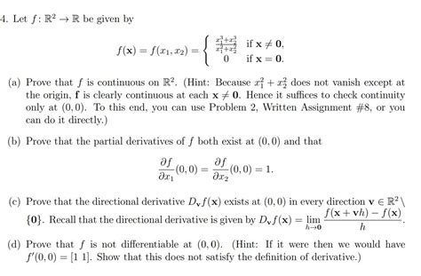 Solved 4 Let F R2→r Be Given By