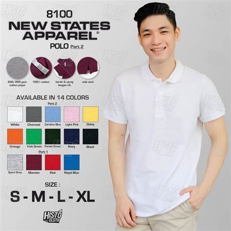 Jual NSA Polo Shirt Premium Cotton Kaos New States Apparel 8100