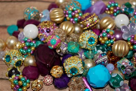 30 Piece royal Peacock Bead Mix by Lilah Ann Beads - Etsy