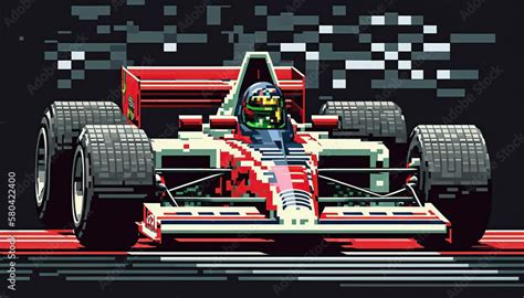 Formula Race Bit Pixel Art Style Stock Illustration Adobe Stock