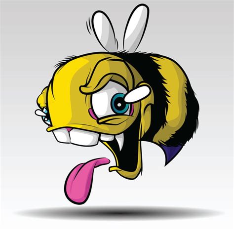 Angry Queen Bee Cartoon