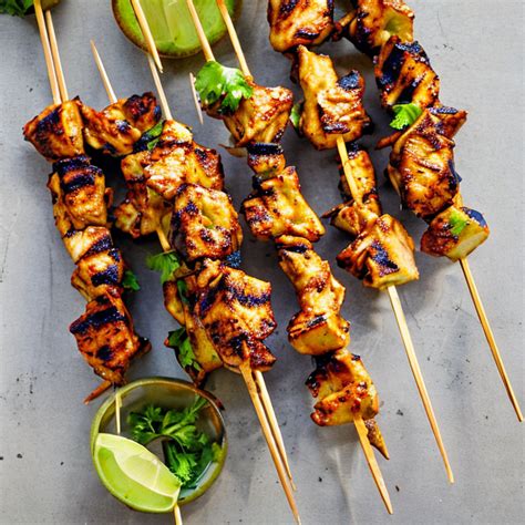 Brochettes De Poulet Satay Malaisien