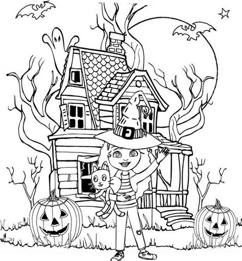 Disegno Da Colorare La Casa Delle Bambole Di Gabby Halloween La