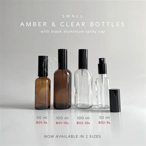 Jual Botol Kaca Clear Amber 50ml 100ml Botol Kaca Spray Tutup