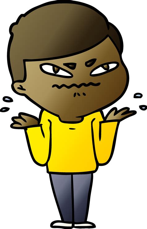 cartoon exasperated man 12431503 Vector Art at Vecteezy