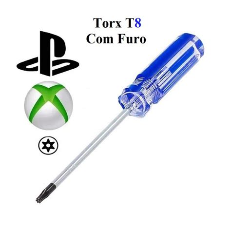 Chave Torx T Furo Para Console Ps Ps Xbox One Xbox E