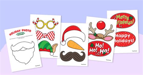 Christmas Photo Booth Props - Printable | Teach Starter