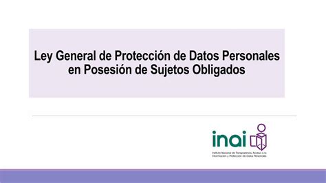 Pdf Ley General De Protección De Datos Personales En Posesión