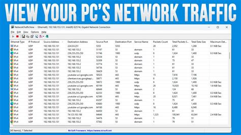 View Your Computers Network Traffic With The Free Network Traffic View App Youtube