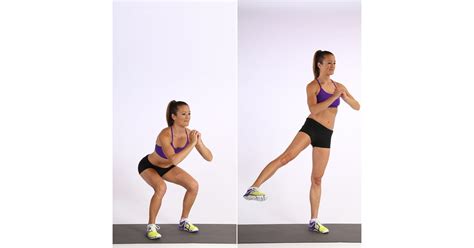 Basic Squat With Side Leg Lift Bum Exercises For Women POPSUGAR