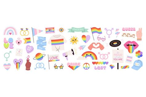 Pride Gay Lgbt Community Stickers Trans Gay Badges Hippie