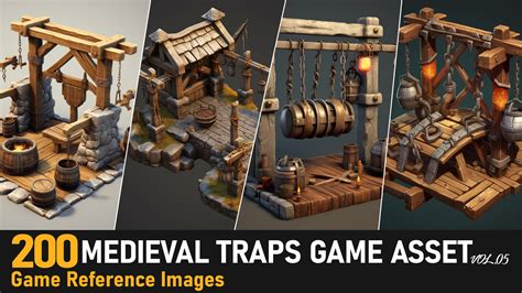 Artstation Medieval Traps Game Asset Vol054k Reference Images