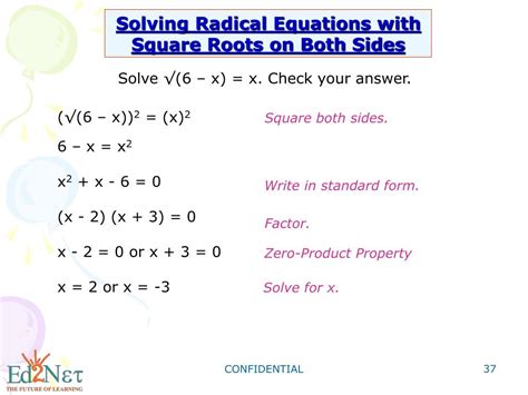 Ppt Algebra1 Solving Radical Equations Powerpoint Presentation Free Download Id 3816932