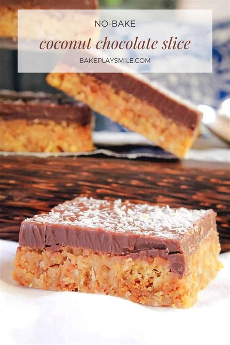 No Bake Coconut Slice Bake Play Smile