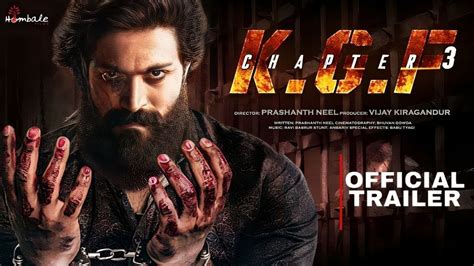 Kgf Chapter Official Trailer Yash Sanjay D Raveena T Srinidhi