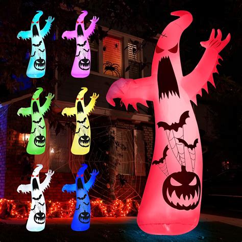 Amazon Zukakii Ft Giant Halloween Inflatables Ghost With