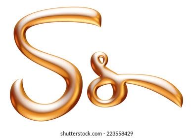 Letter S Gold Solid Alphabet Stock Illustration Shutterstock