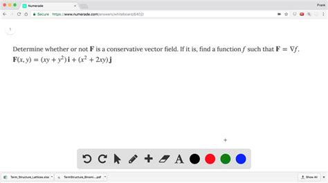 Solved Determine Whether Or Not F Is A Conservative Vector Field If It Is Find A Function F