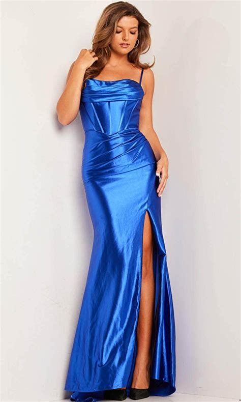 Jvn By Jovani Jvn26402 Sleeveless Satin Prom Dress Couture Candy