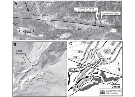 A Landsat Image Of The Portion Of The Kunlun Fault Hosting The East