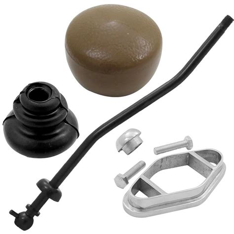 Kit Alavanca De Marcha Curvas Preta Manopla Marrom Vw Fusca Ap S