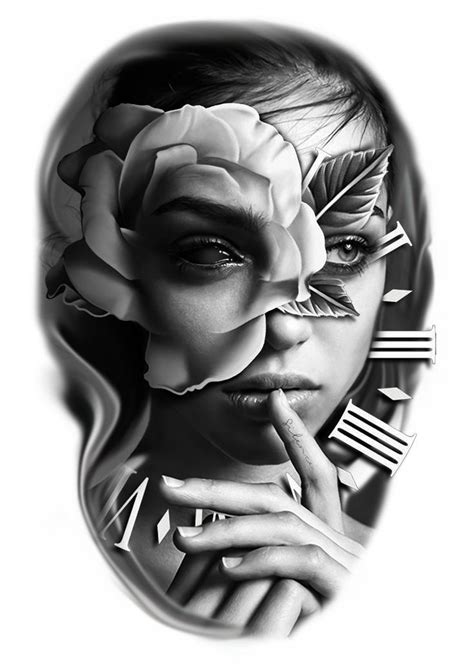 Woman Portrait Tattoo Design Realistic Tattoo Sleeve Girl Face